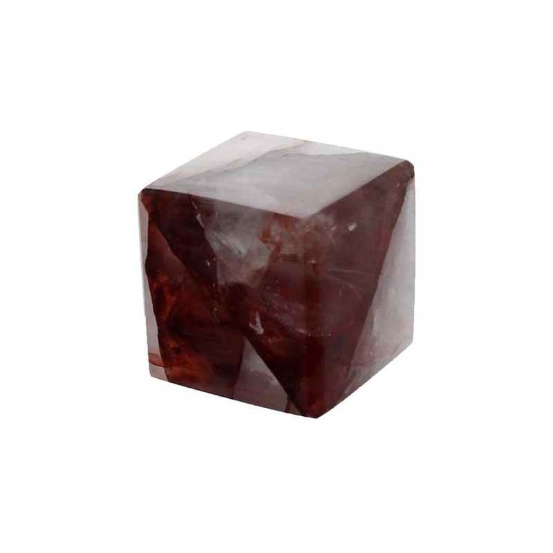 Cube Hématoïde Rouge - 3,5 cm