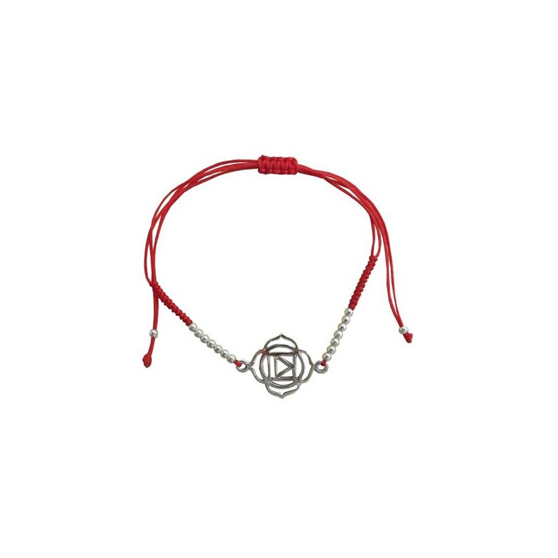 Bracelet cordon ajustable en coton - Chakra Muladhara