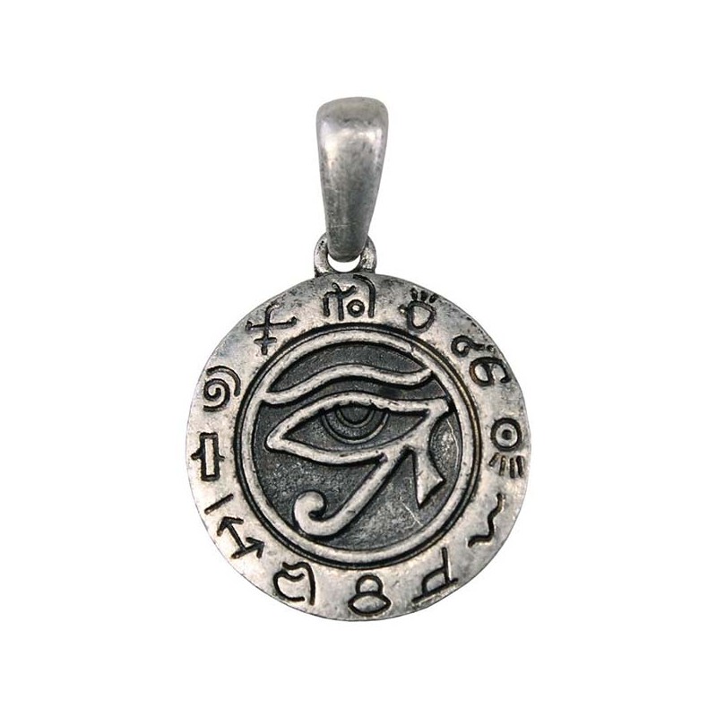 Pendentif Argenté Rond - Oeil d' Horus