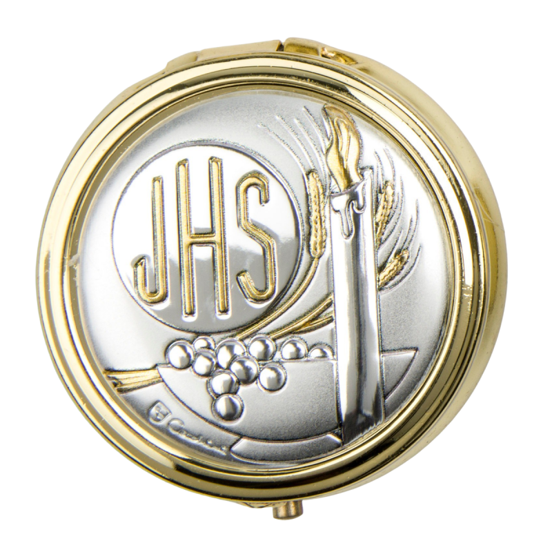 Custode hosties bougie, JHS en métal plaque aluminium