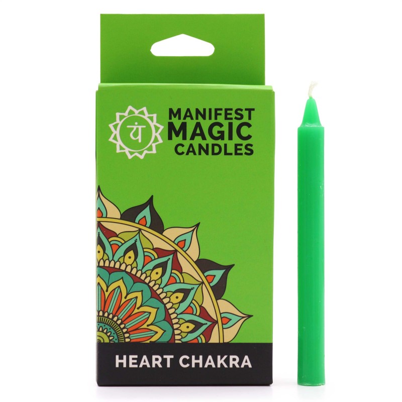 Bougies Magiques Manifeste - Vert - Chakra du Coeur