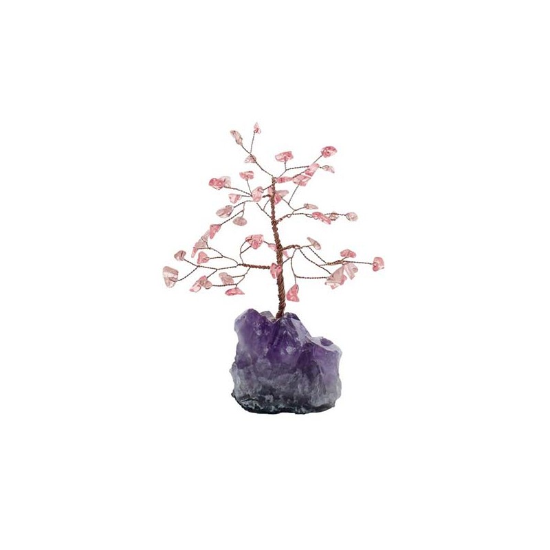 Arbre du Bonheur Quartz Rose 45 pierres